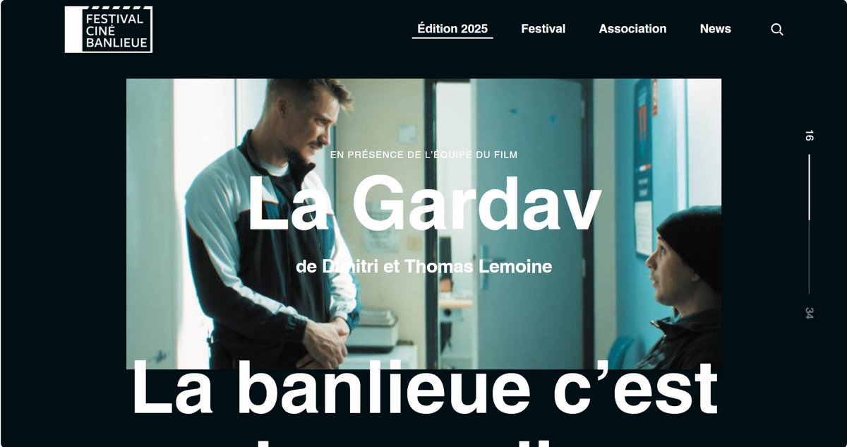AuldLandsFilms's tweet photo. 🎬Notre film La Gardav est sélectionné pour la 20ᵉ édition du Festival @cinebanlieue !
📅Rdv le 8 novembre 2025 à 18h au cinéma L’Écran Saint-Denis.
🎟️Infos &amp; résa : https://t.co/5tx25K6sKa

Merci à toute l’équipe du festival!

#LaGardav #CinéBanlieue #CinémaFrançais #SaintDenis https://t.co/xFCm69bLU2