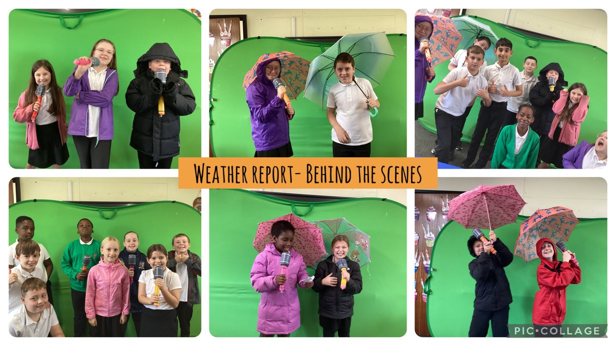 StDavidsCiWPrm's tweet photo. Behind the scenes of our amazing weather reports π¦οΈ βοΈ βοΈ The children loved using the green screen and role playing as reporters! Da iawn all βοΈ #stdavidsciwWye #stdavidsciwExpressive https://t.co/LlzzEL1ehF
