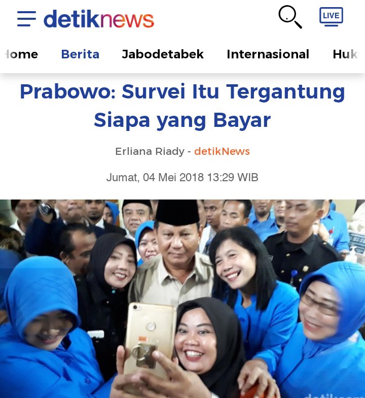 Menurut <a href="/prabowo/">Prabowo Subianto</a> Survei itu adalah seperti ini .....