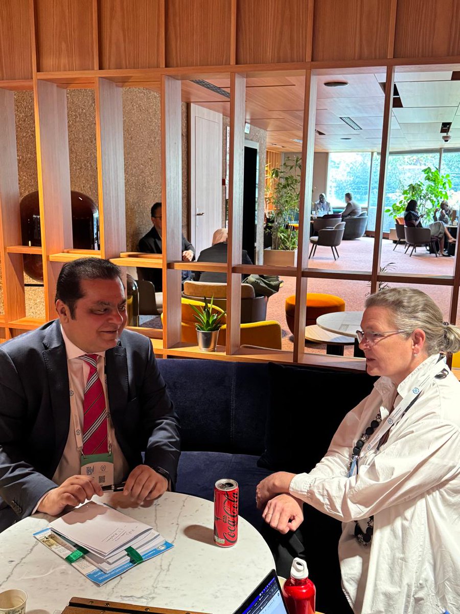 PIPS_GOV's tweet image. IPU and PIPS reiterate Strengthening Global Parliamentary Collaboration
Executive Director PIPS, Mr. Asim Khan Goraya, met with Ms. Norah Babic and her team from the Inter-Parliamentary Union (IPU) on the sidelines of the 151st IPU Assembly in Geneva.
#PIPS #IPU