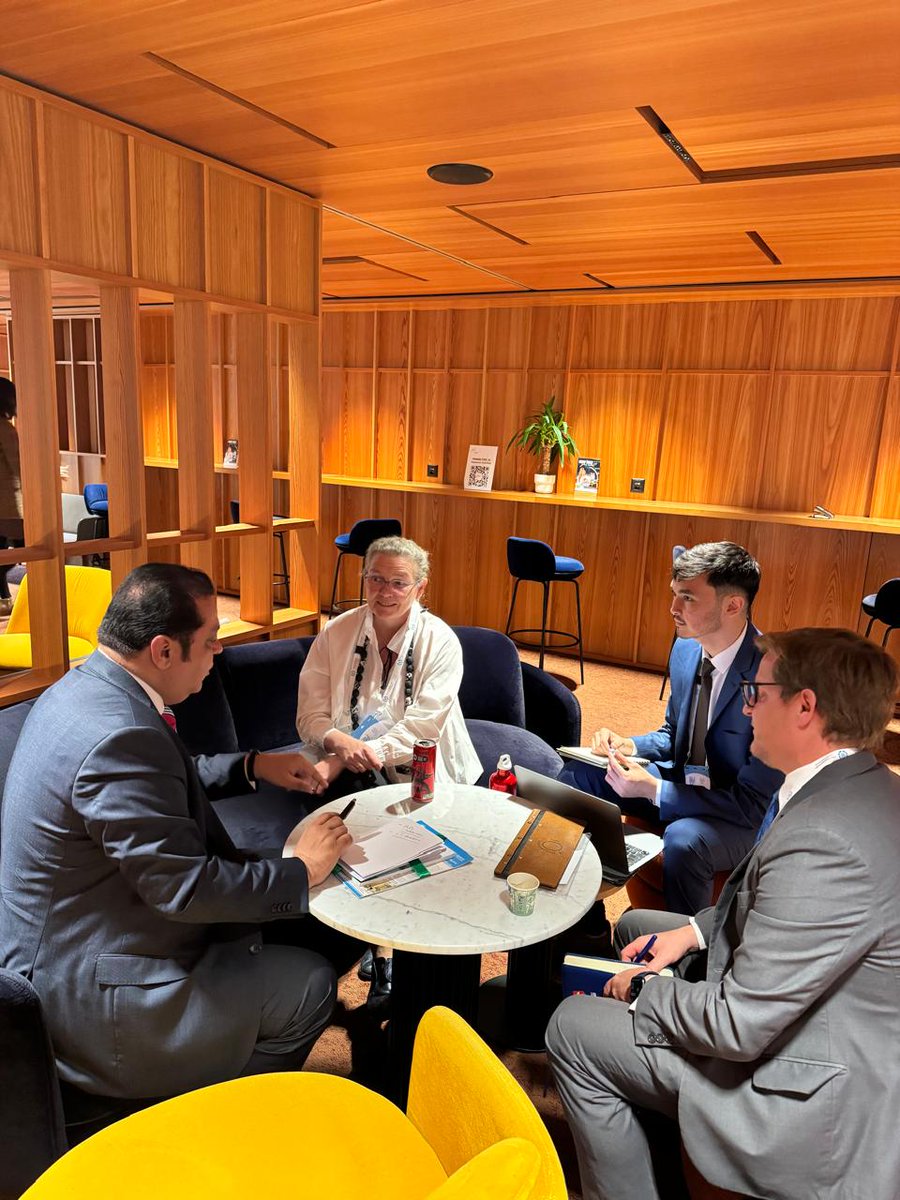 PIPS_GOV's tweet image. IPU and PIPS reiterate Strengthening Global Parliamentary Collaboration
Executive Director PIPS, Mr. Asim Khan Goraya, met with Ms. Norah Babic and her team from the Inter-Parliamentary Union (IPU) on the sidelines of the 151st IPU Assembly in Geneva.
#PIPS #IPU
