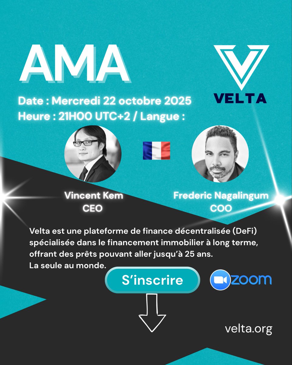 EkvaraK's tweet image. Dans cet AMA, on discutera de comment on peut permettre à la DeFi, encore reléguée à un environnement composé d’insiders, d’être vraiment utile à l’économie réelle.

Inscription : velta.org/ama-ask-me-any…

#ama #cryptofrance #ezc #cryptofacile #velta #Fintech #coingecko…