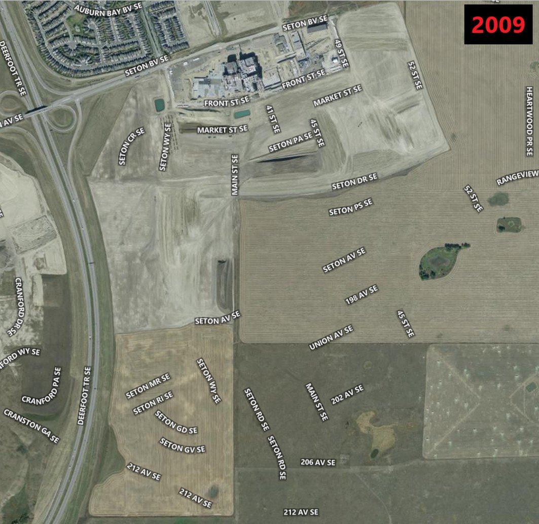 WalkingCalgary's tweet image. At the 2021 census, #Seton had a population of 3,590.  No 2016 stats.

Seton began in 2007 with the construction of the South Health Campus, followed by the YMCA building and retail developments. Residential construction did not begin until 2017 and is still ongoing.

#Calgary