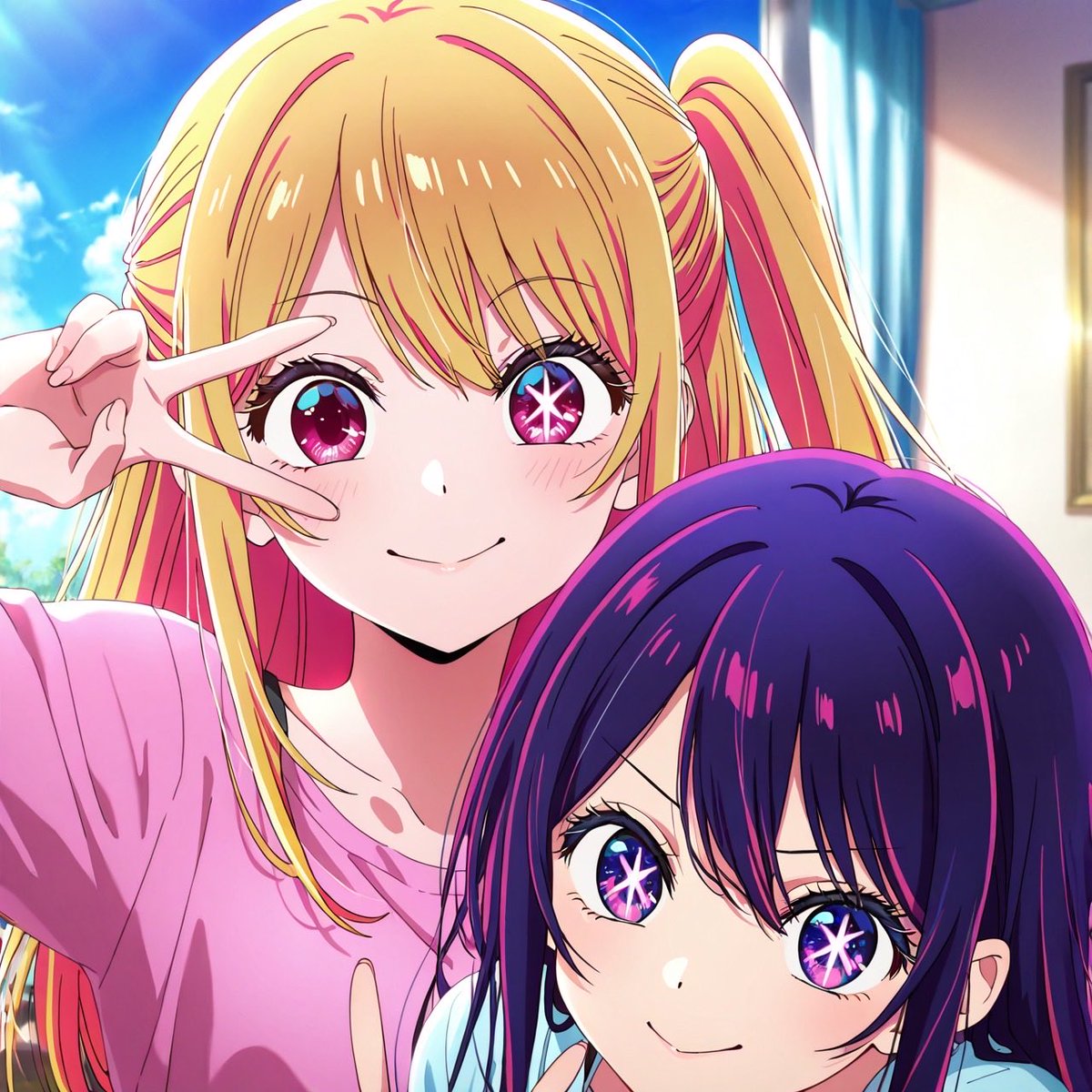 ice_AISU_AI's tweet image. 親子でブイ
#星野アイ #星野ルビー #推しの子
#AIart #AIイラスト