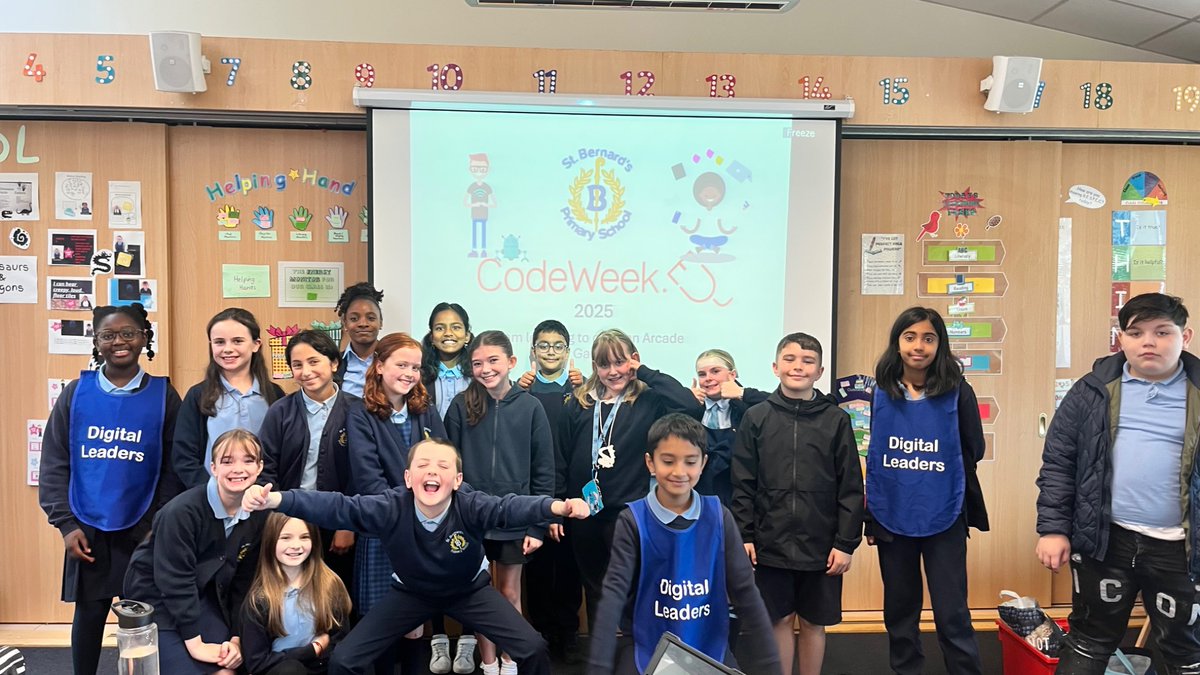 StBernardsPS's tweet image. 🎮💻 P6 lunchtime coders explored MakeCode.com to design and build their own arcade games! 🕹️ Incredible creativity, problem-solving & perseverance on show!🔥 Thank you again to our amazing #DigitalPAT leaders! 👏
#codeweek2025 @CodeWeekEU @MSMakeCode @DL_for_All