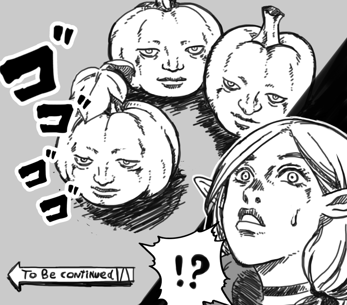 ハロウィン絵と言い張る。
#ダンジョン飯 
#マルシル