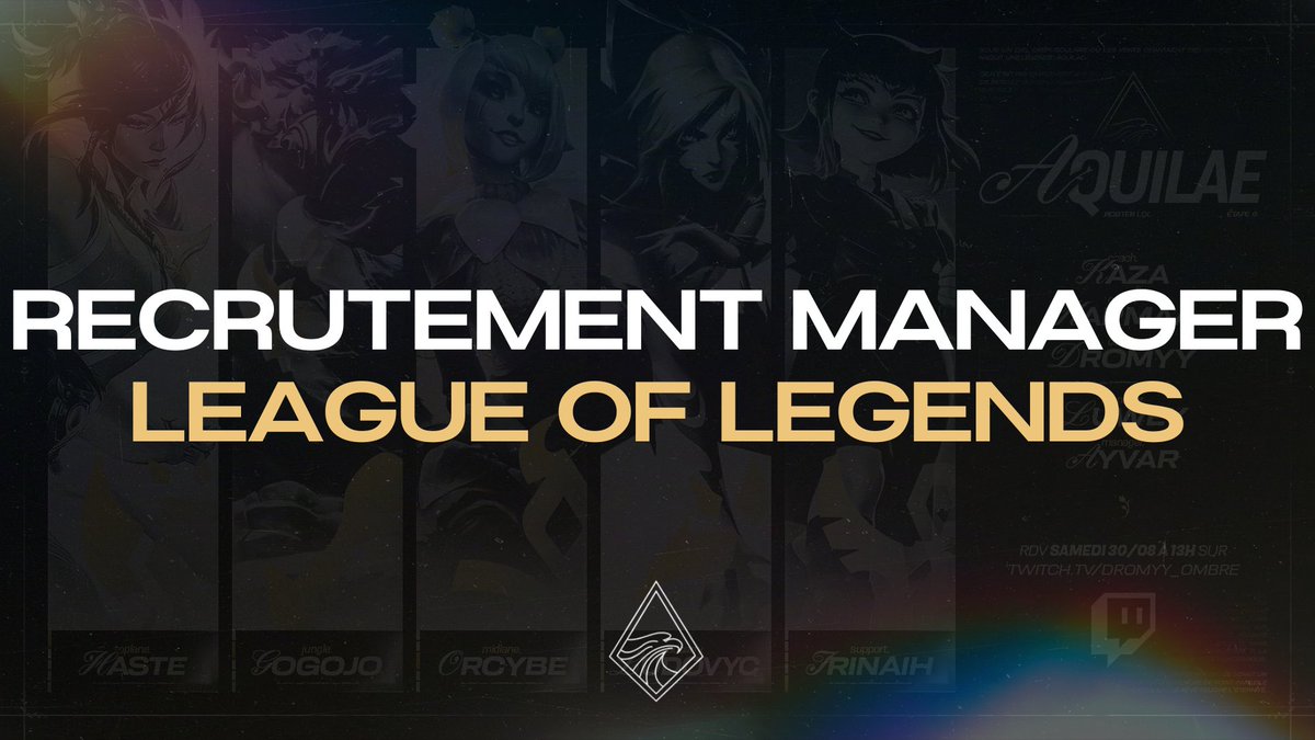 📢 𝑳𝑭 𝑴𝑨𝑵𝑨𝑮𝑬𝑹 𝑳𝑬𝑨𝑮𝑼𝑬 𝑶𝑭 𝑳𝑬𝑮𝑬𝑵𝑫𝑺

L'équipe Aquilae est à la recherche de son futur manager pour la prochaine saison. 

Pas besoin d'avoir de l'expérience, juste l'envie de construire, d'apprendre et de faire partie du projet 🦅

📩 <a href="/Luweyyyyyy/">Pau 🫶🏻</a>