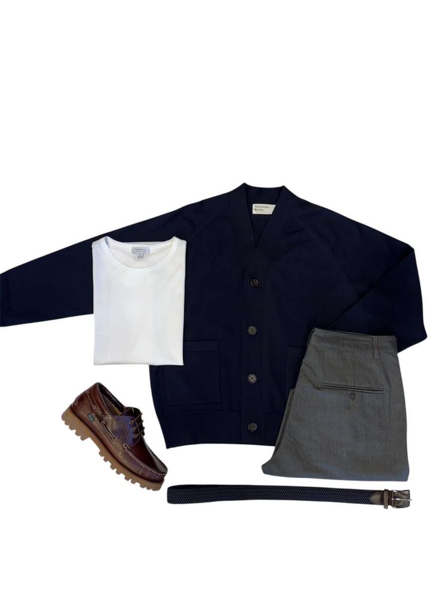 nauticabathgate's tweet image. Universal Works Merino Cardigan - £210.00
Sunspel Classic T-shirt - £89.00
Universal Works Military chino - £195.00
Paraboot Briac Moccasin - £275.00
Athison Woven Belt - £69.00

Available now 

#nauticabathgate #universalworks #sunspel #sunspelclothing #paraboot #athisonbelt