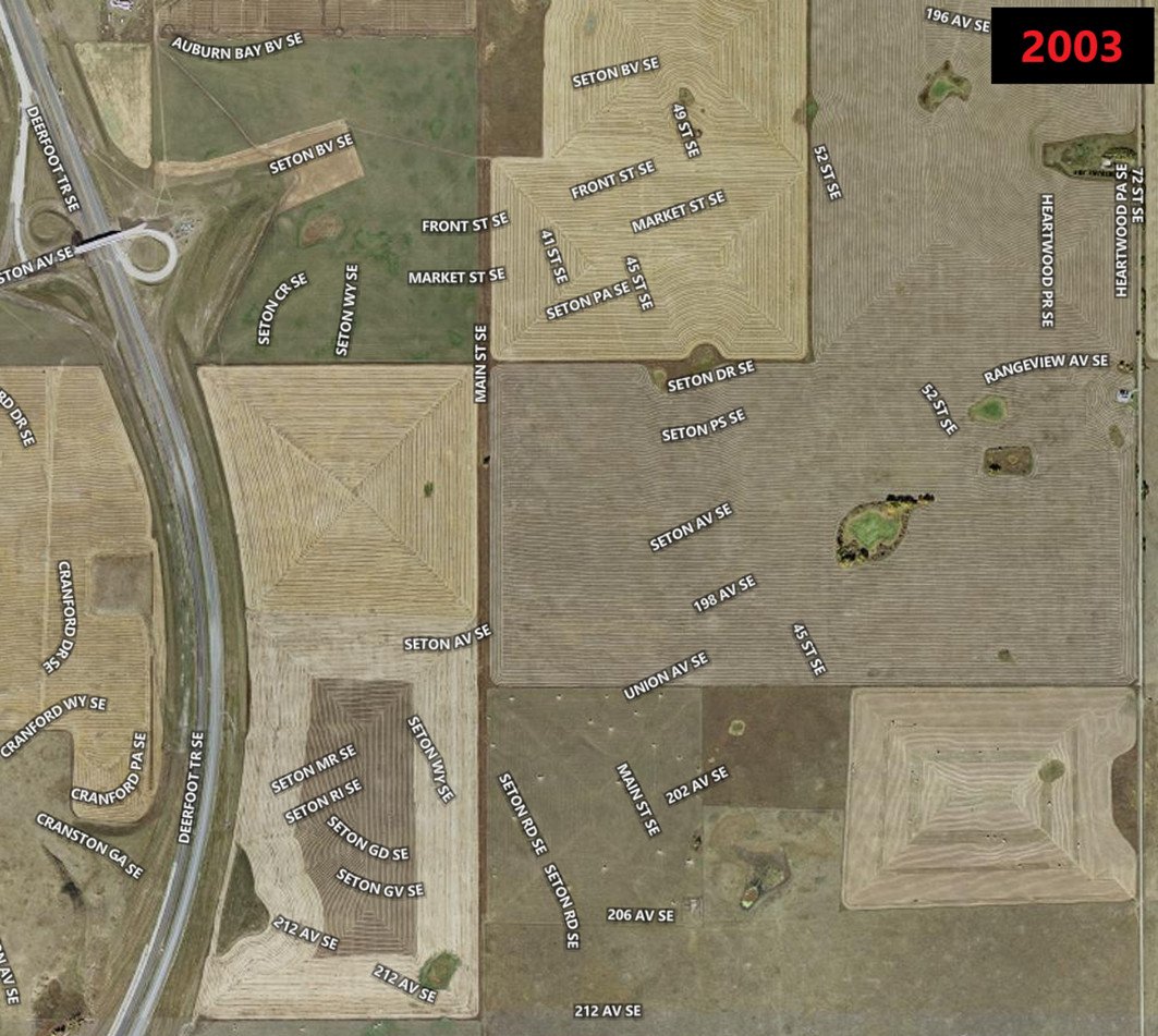 WalkingCalgary's tweet image. At the 2021 census, #Seton had a population of 3,590.  No 2016 stats.

Seton began in 2007 with the construction of the South Health Campus, followed by the YMCA building and retail developments. Residential construction did not begin until 2017 and is still ongoing.

#Calgary