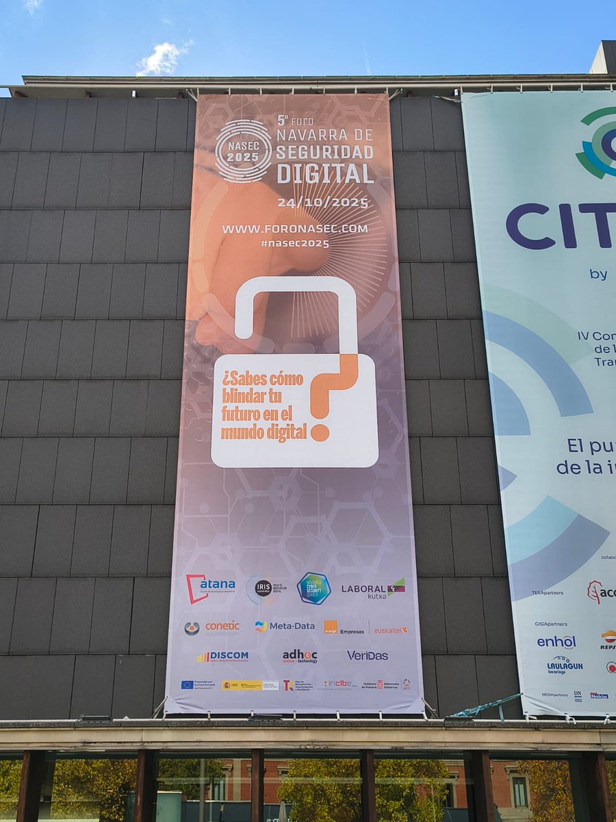 🔏 FORONASEC 25 🔏 ¡Solo quedan 2 días!

Ya tenemos todo preparado para el 5º Foro Navarra de Seguridad Digital que celebramos este próximo viernes en <a href="/baluarte/">Baluarte</a>.

Aún estas a tiempo de inscribirte ➡️ foronasec.com

#atana #foronasec25 #ciberseguridad #seguridaddigital