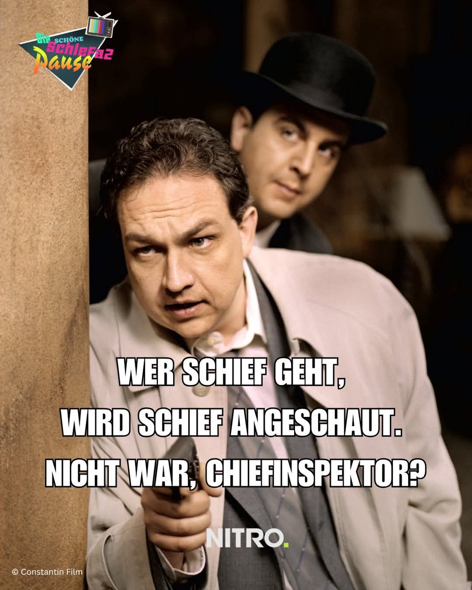 💀🎩 „Neues vom Wixxer“ – Noch nie war morden so charmant britisch und so herrlich deutsch inziniert 😂🇬🇧🇩🇪 
„Die schöne #SchleFaZ-Pause“ 
Diesen Freitag mit #NeuesvomWixxer &amp; #NeuesvomHexer
ab 20:15 Uhr @nitro 💀🕵️😂🎭🌫️🔍 
#nitrowood #SchleFaZbeiNITRO