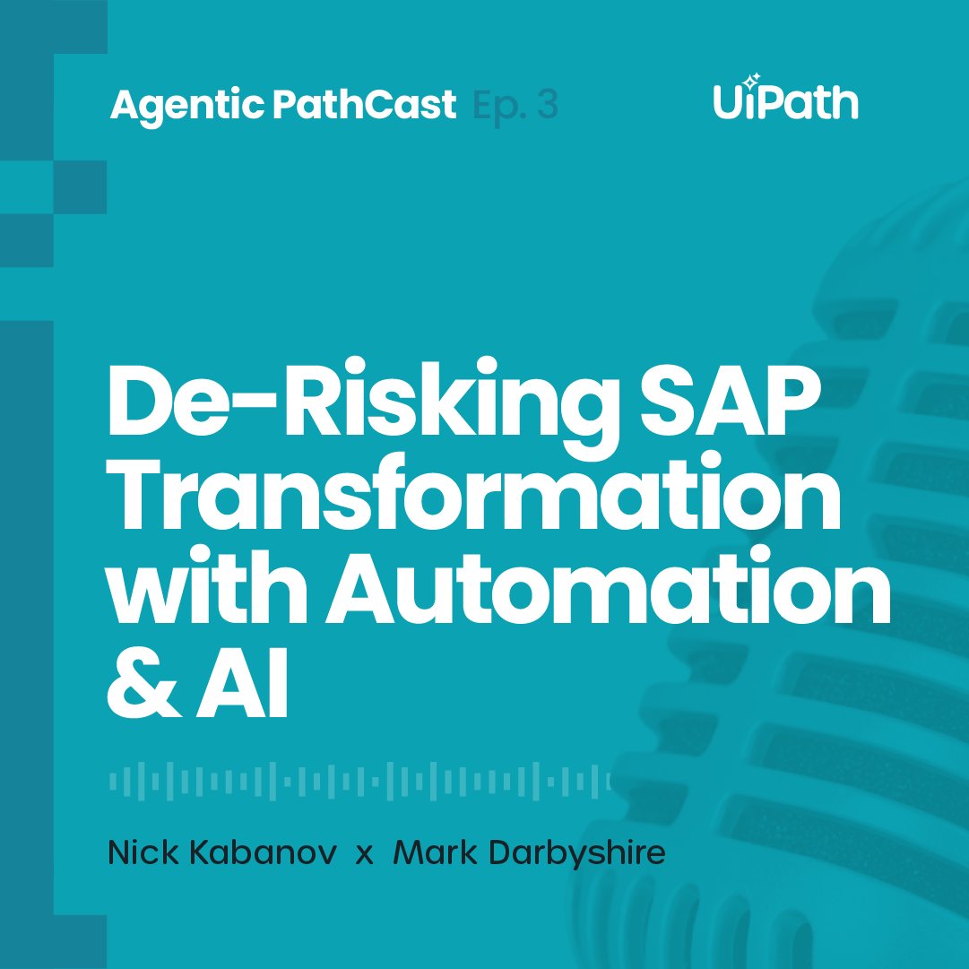 robots4testing's tweet image. 🎙️ New on Agentic PathCast: @SAP transformations are complex, high-stakes, and often once-in-a-career. Nick Kabanov & Mark Darbyshire from UiPath dive into how #AI + automation can de-risk migration, boost speed, quality, and value.
🎧 Listen now 👇- spr.ly/6015A7rBV.