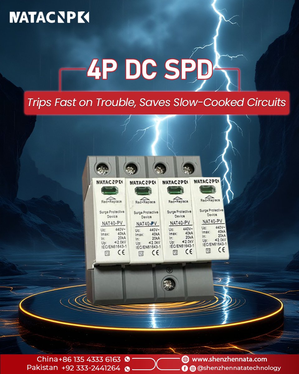 ShenzhenNata's tweet image. 𝟒𝐏 𝐃𝐂 𝐒𝐏𝐃 𝐓𝐫𝐢𝐩𝐬 𝐟𝐚𝐬𝐭 𝐨𝐧 𝐭𝐫𝐨𝐮𝐛𝐥𝐞, 𝐬𝐚𝐯𝐞𝐬 𝐲𝐨𝐮𝐫 𝐜𝐢𝐫𝐜𝐮𝐢𝐭𝐬.⚡

Reliable surge protection by Shenzhen Nata Technology. 
🌐 Shenzhennata.com
.
.
#ShenzhenNataTechnology #4PDCSPD #SurgeProtection #DCProtection #SolarEnergy #PowerSafety