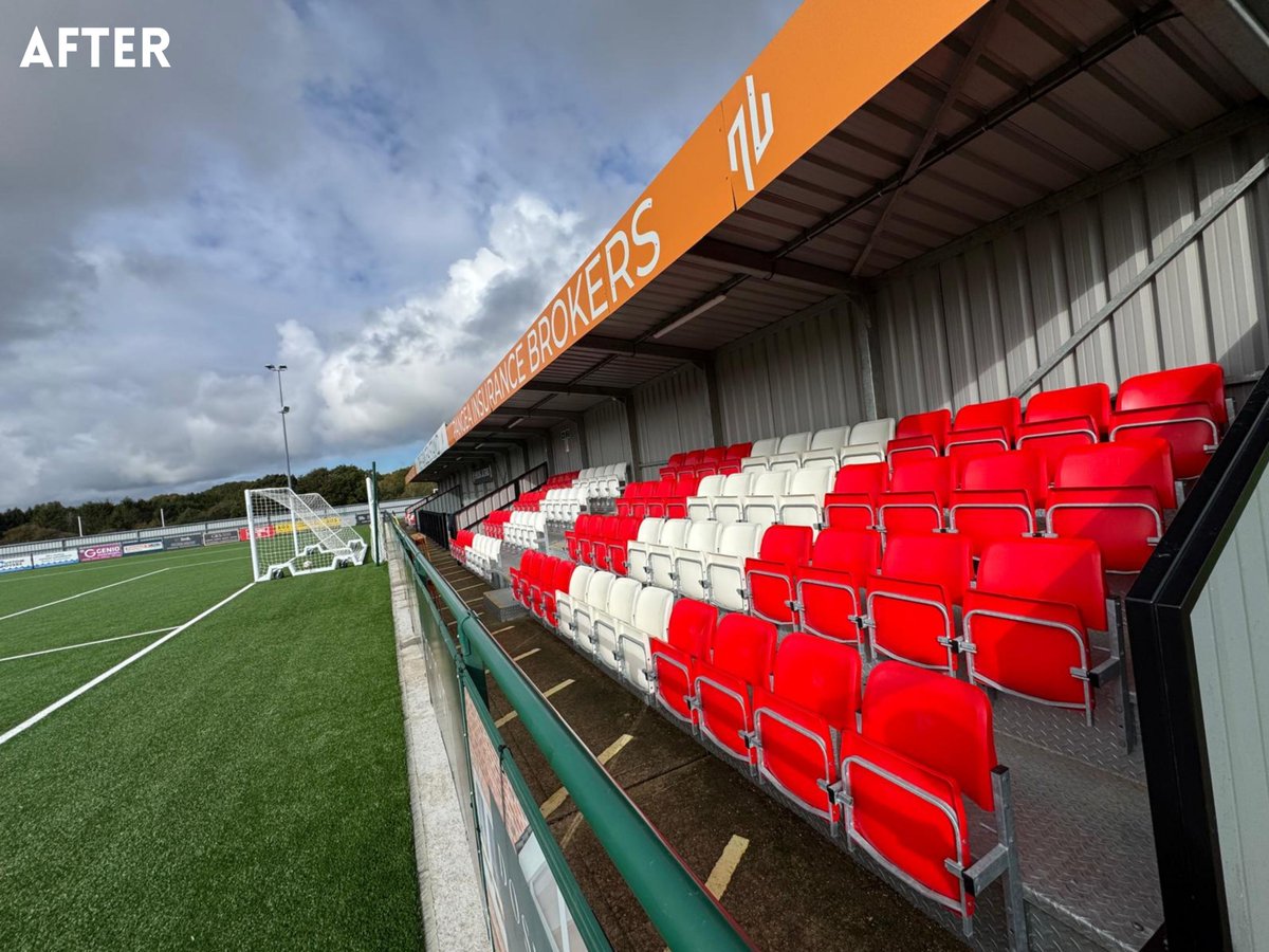 StadiaConstruct's tweet image. Some progress pictures of work recently completed at @sholingfc, adding additional seating to their combined standing and seated Pangea Stand

#designdeliverconstruct #stadiaconstruction #terracing #footballground #sholing #sholingfc #seatedstand #standingstand #footballstand
