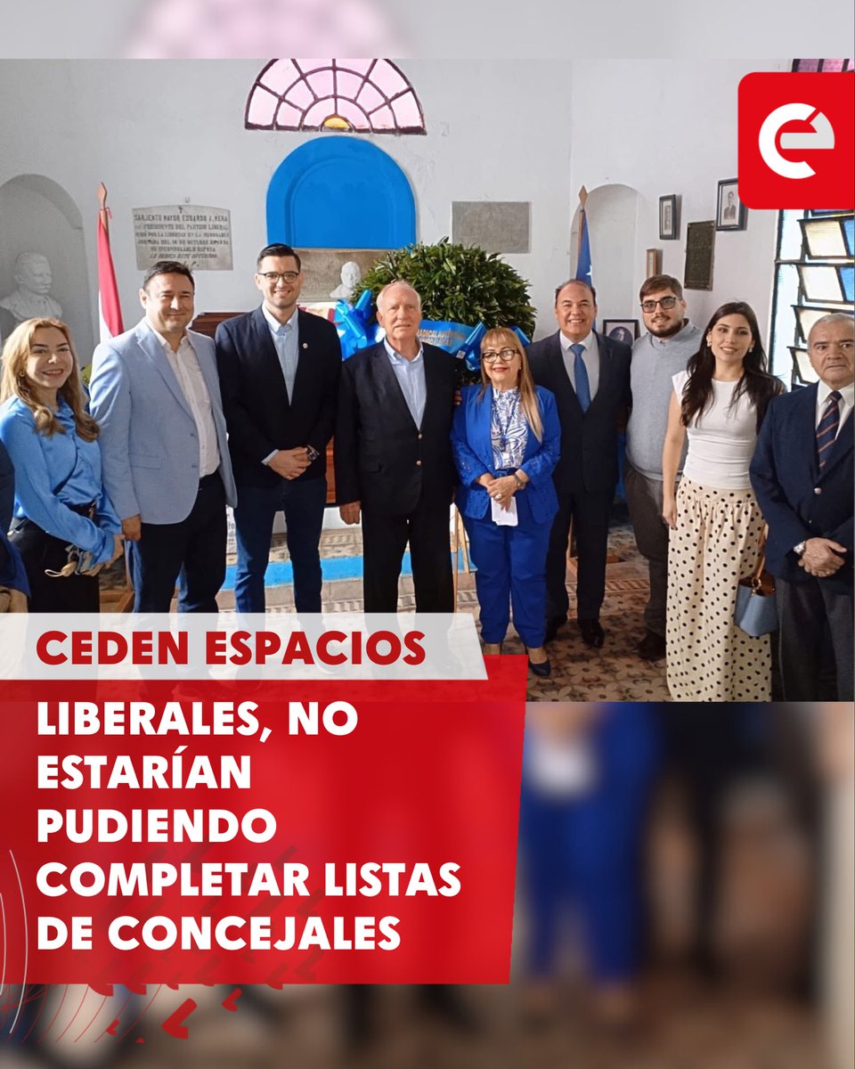 canal_e_py's tweet image. Preocupación en el PLRA rumbo a las elecciones municipales 2026
El Partido Liberal Radical Auténtico atraviesa momentos de tensión interna. Dirigentes admiten dificultades para conseguir candidatos creíbles a intendente y completar las listas de concejales, sobre todo por la…
