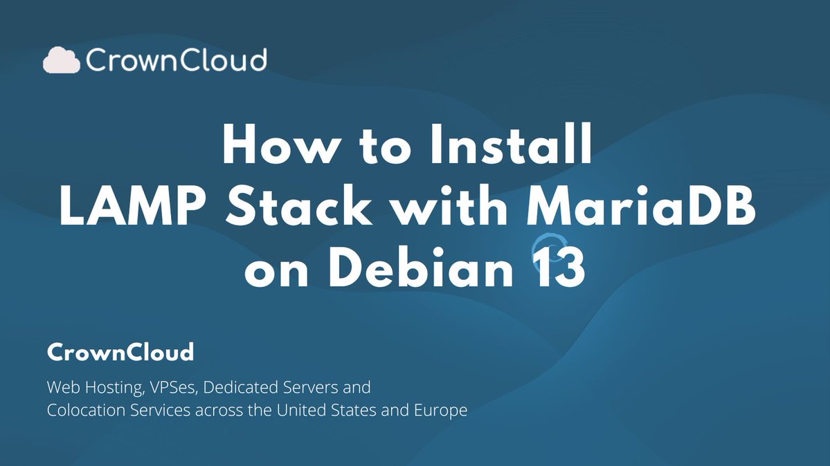 crownclouds's tweet image. Set up a complete web server environment on Debian 13 with Linux, Apache, MySQL, and PHP in just a few steps! Perfect for hosting websites, testing PHP apps, or building your own server.
wiki.crowncloud.net/?How_to_instal…
#Debian13 #LAMP #LinuxServer #WebHosting #Apache #MySQL #PHP