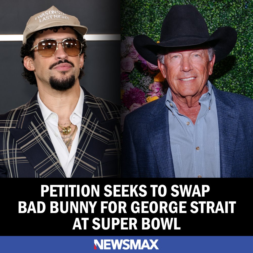 A petition to replace Puerto Rican rapper and singer Bad Bunny with country music legend George Strait as the halftime performer at next year's Super Bowl LX has gained traction online, with tens of thousands signing to urge the NFL to make the switch. MORE: