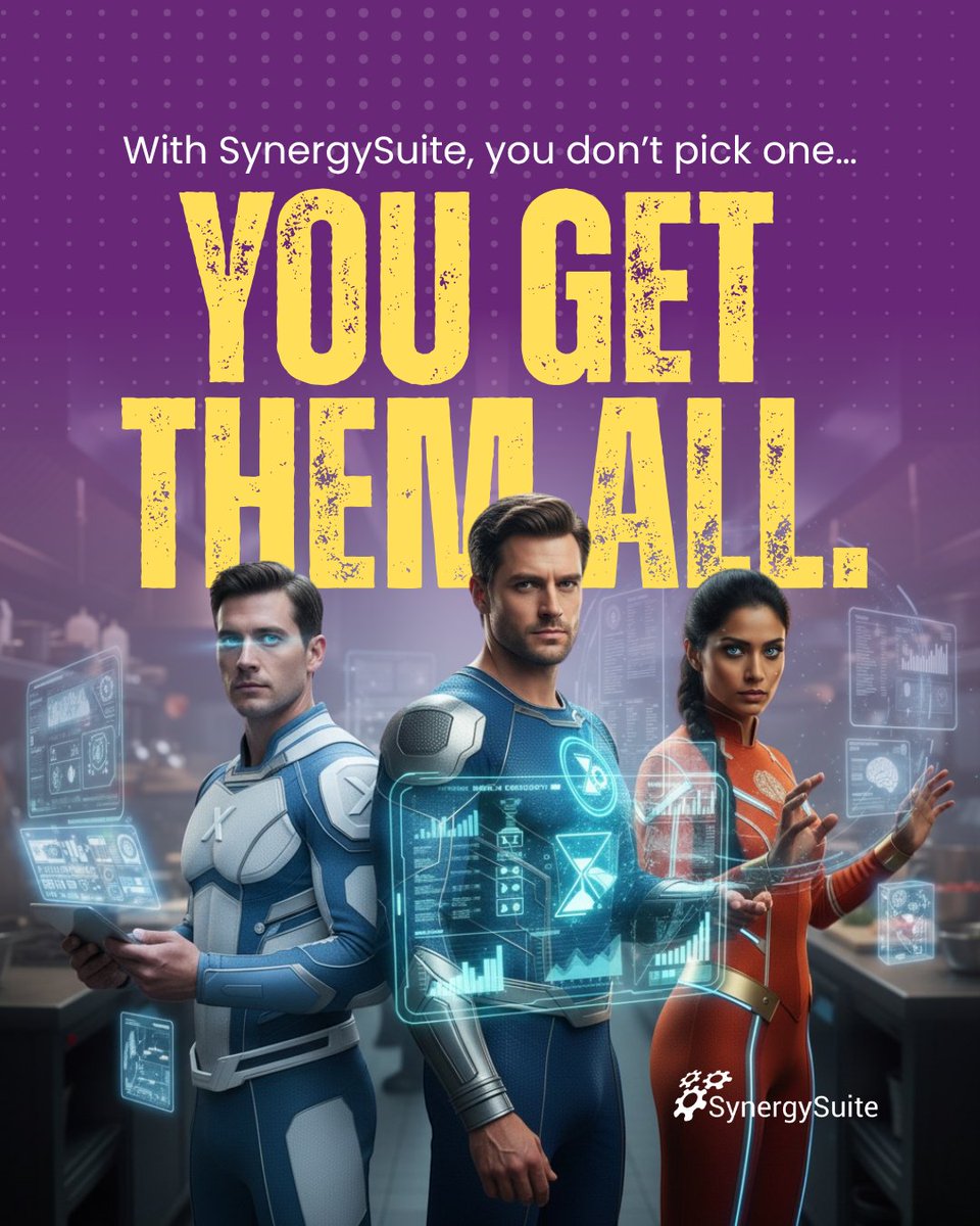 See it all. Plan ahead. Miss nothing. 🦸
That’s what running on SynergySuite feels like, smart tools that make every move count.
#SmartOps #RestaurantOps #HospitalityStrong