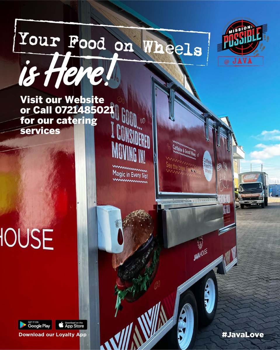 javahouseafrica's tweet image. The perfect party is in the food and we can pull up with our catering truck to cater to your event! For all your catering needs, book our services on our website or call 0721485021.
#JavaLove