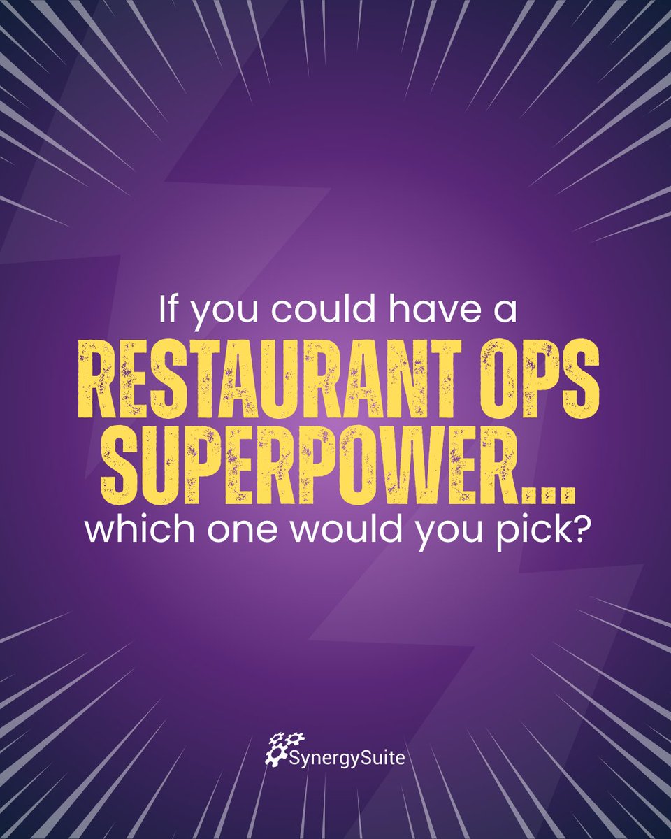 SynergySuite's tweet image. See it all. Plan ahead. Miss nothing. 🦸
That’s what running on SynergySuite feels like, smart tools that make every move count.
#SmartOps #RestaurantOps #HospitalityStrong
