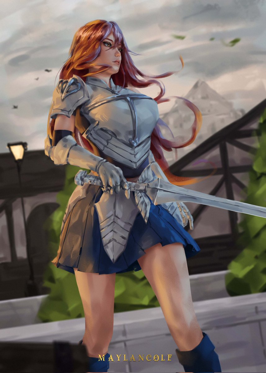Maylancole's tweet photo. Some Fairy Tail art? 🗡️❤️‍🔥
#エルザ・スカーレット
#FairyTail 
#Erza 
#フェアリーテイル https://t.co/XJMV3LnWMg