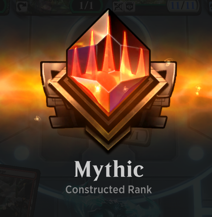 SalmezMTG's tweet photo. Después de estar medio mes jugando eventos de estándar para preparar un RCQ que finalmente no pude jugar, me decidí a rankear y acabo de llegar a mítico. WR entre 65-70%. Paso deck y sideguide. @fireshoes https://t.co/z8p42dkzEN