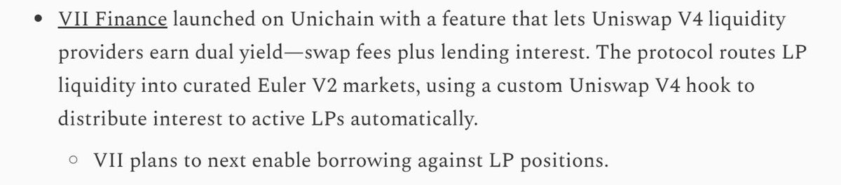Read all about VII Finance’s launch in the <a href="/todayindefi/">Today in DeFi</a> newsletter!