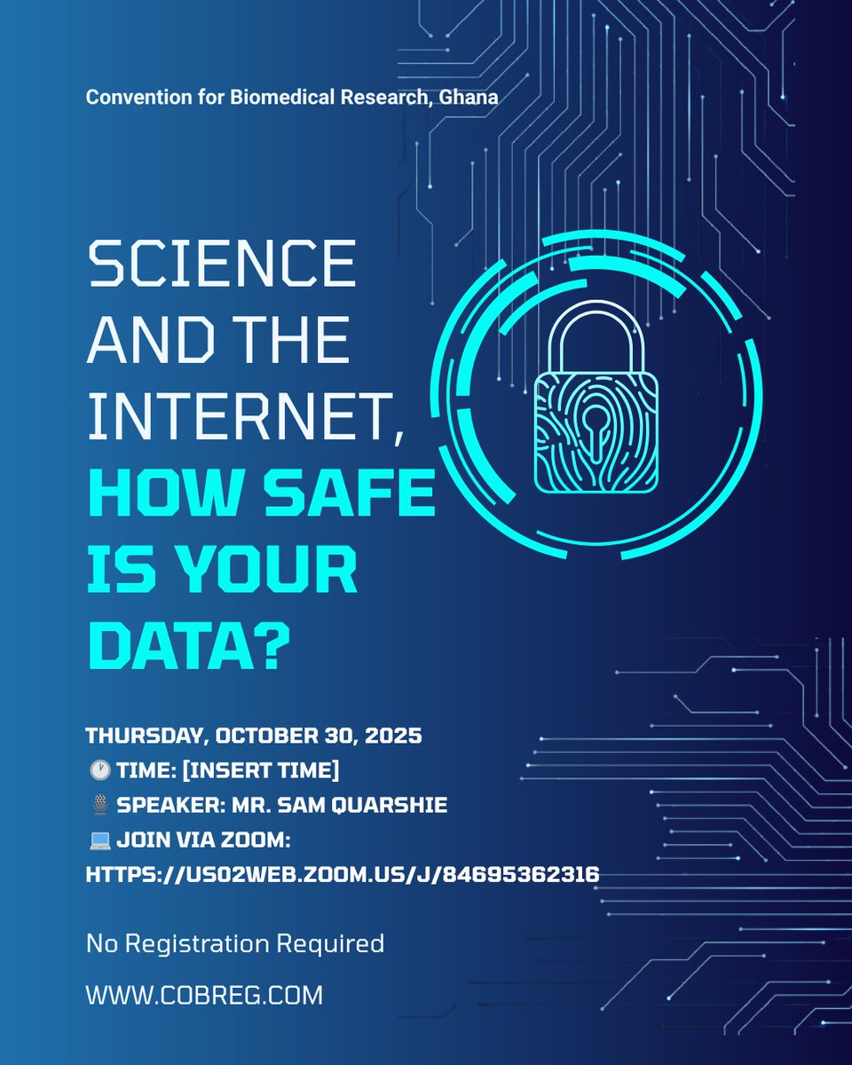 COBREG Webinar October 30 at 2:30 PM - How safe is your data? - mailchi.mp/2c16208589ea/h…