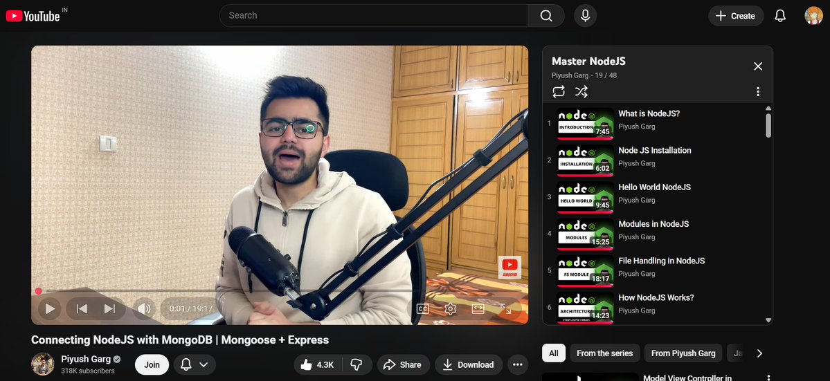 imfuryfist's tweet image. Completed 18 lectures so far, where I learned about the fundamentals, Express.js, how to set up a flow, and how to use Postman
Now from lecture 19, I’m starting to learn about databases (MongoDB)
Gonna write a blog soon to share all the stuff I’ve been learning. @piyushgarg_dev