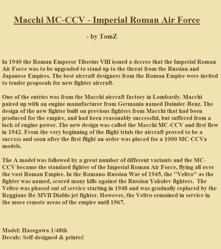 hws5mp's tweet image. Macci MC-CCV of the Imperial Roman Air Force
- by TomZ from WhatIfModellers

@_HelenDale @Hush_Kit 
#scalemodelling #modelmaking #althistory #WhatIf