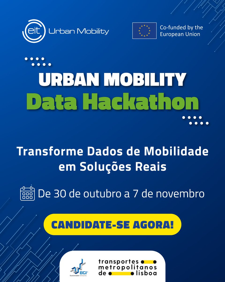 lispolis_'s tweet image. 🚦 Junta-te ao Urban Mobility Data Hackathon 2025! 💡
Desenvolve soluções com dados para transformar a mobilidade urbana em Portugal.
📅 Candidaturas até 23 out | Participação gratuita
👉 Inscreve-te: docs.google.com/forms/d/e/1FAI…