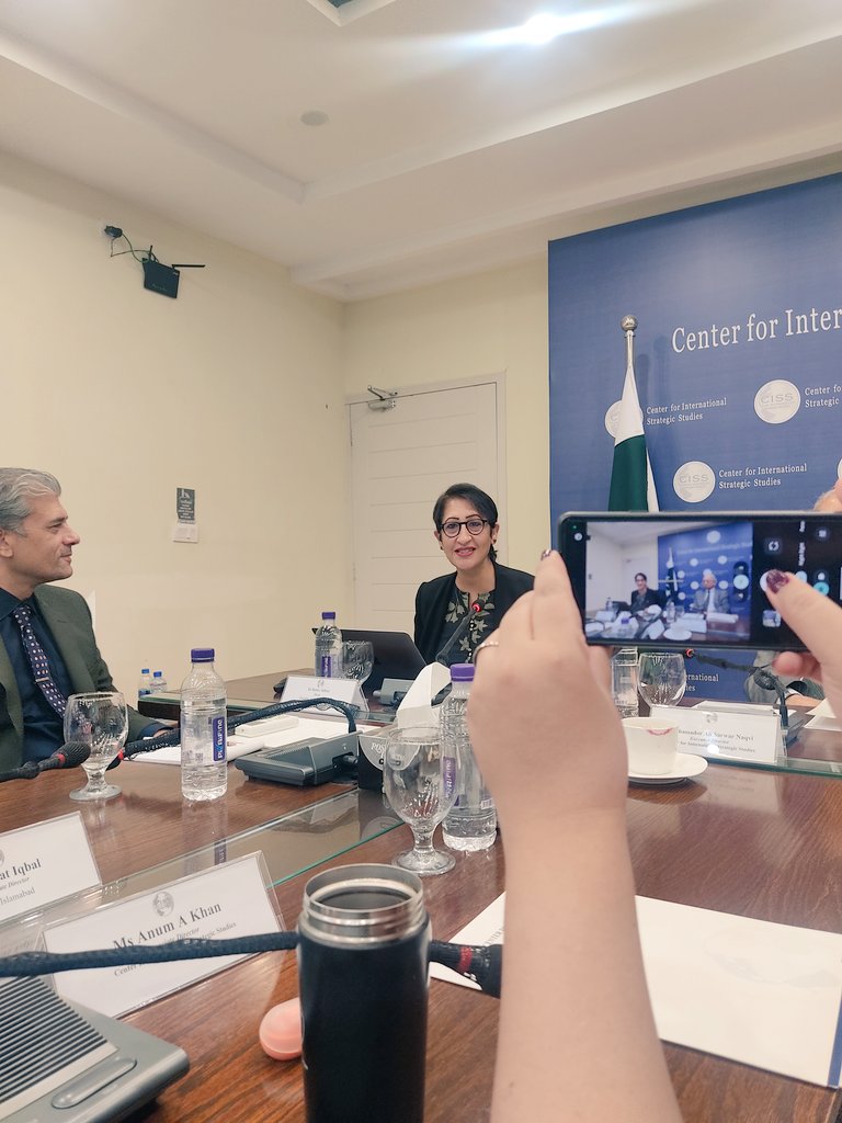 Saima_Sial's tweet image. Picture in perspective — capturing a powerful call by Dr. Rabia @Rabs_AA , why study others’ theories when we can write our own? #StrategicStudies #Indigenization