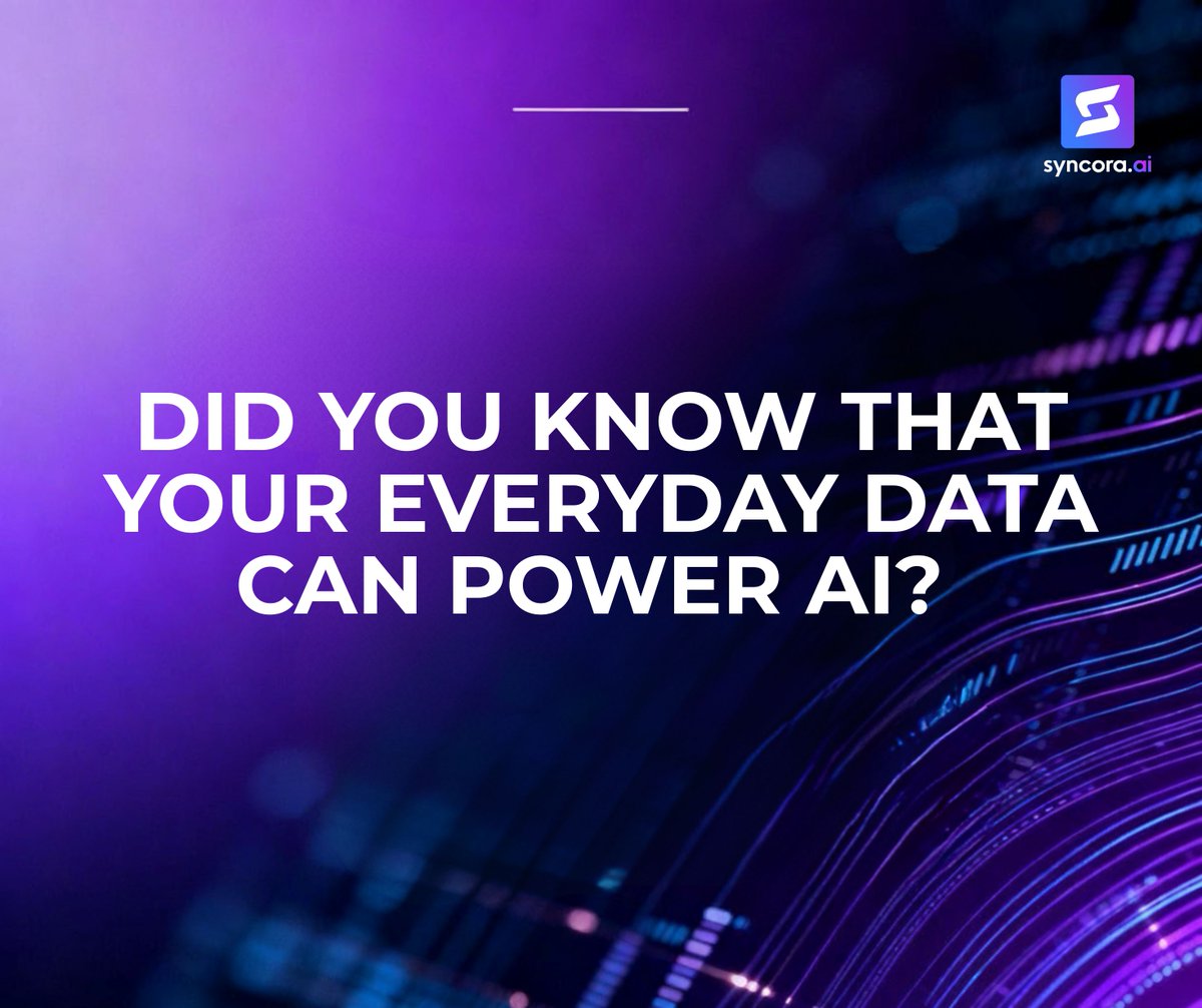 syncora_ai's tweet image. Your fitness tracker, IoT sensors, or transaction logs hold insights the world needs right now ✨

By generating synthetic data with #SyncoraAI, you can share the privacy-free data and make it readily available for #AItraining.
✅Earn credits
✅Drive AI innovation
✅Stay private.…