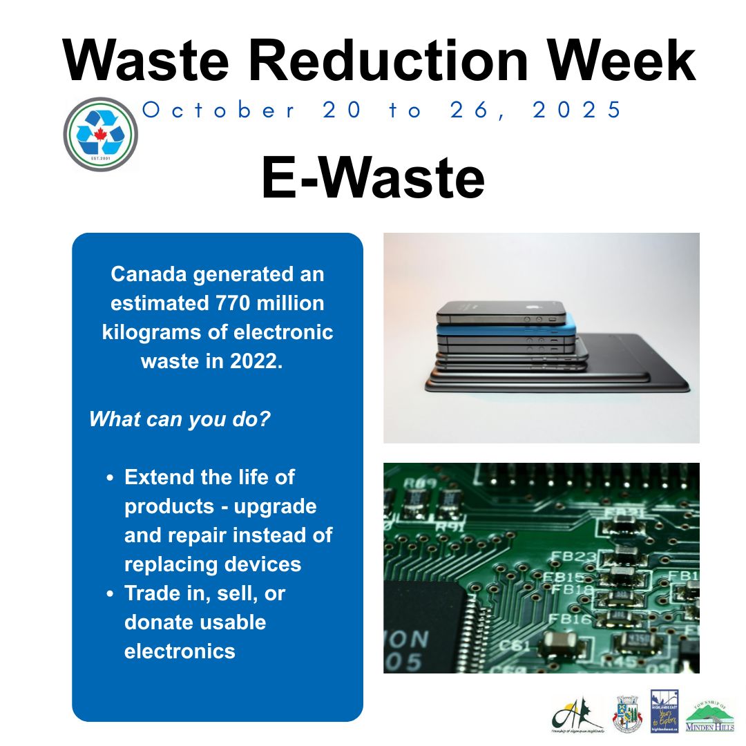WASTE REDUCTION WEEK: ELECTRONICS
Electronics  - Wednesday
In 2022, the world produced 62 billion kg of electronic waste (e-waste)—the equivalent of 1.55 million trucks—double the amount generated in 2010.
