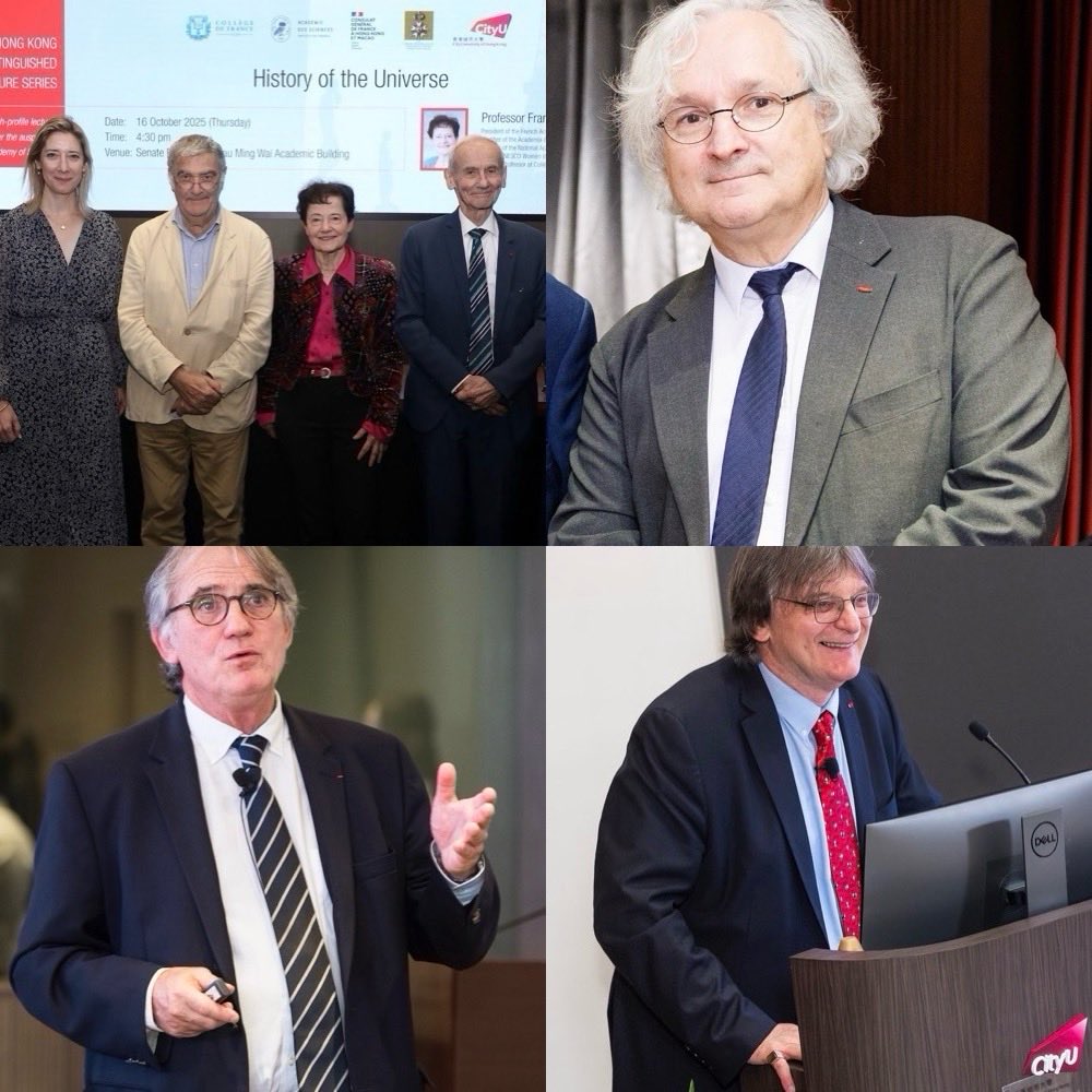 ChristileDrulhe's tweet photo. De grands noms de l’#AcadémieDesSciences🇫🇷à Hong Kong/CityU pour célébrer 20 ans d’échanges scientifiques
🔹 Françoise Combes, présidente
🔹 Étienne Ghys, secrétaire perpétuel
🔹 Serge Haroche, #PrixNobel
🔹 Pierre-Louis Lions, #MedailleFields
🔹Philippe Ciarlet
🔹 Marc Fontecave https://t.co/RW4OkS8eeu
