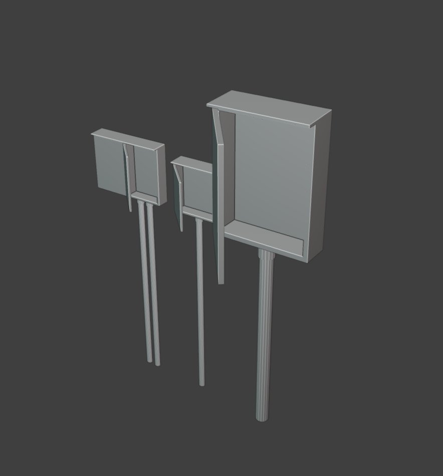 BitByteBytes's tweet image. daily whitebox #91
electrical boxes
#dailywhitebox
#lowpoly #indiedev #gamedev #b3d
#3dmodeling #blender #gameart #3dart