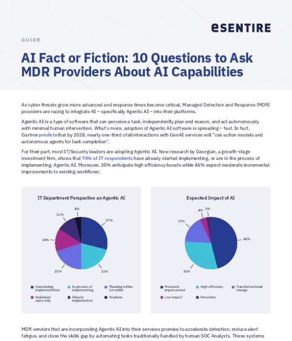 TeamLogicITNB's tweet image. Think your MDR provider is using real #AgenticAI? 🧠 Download the eBook to discover how to ask the right questions before trusting your cybersecurity to AI. @esentire stuf.in/bhcf8j