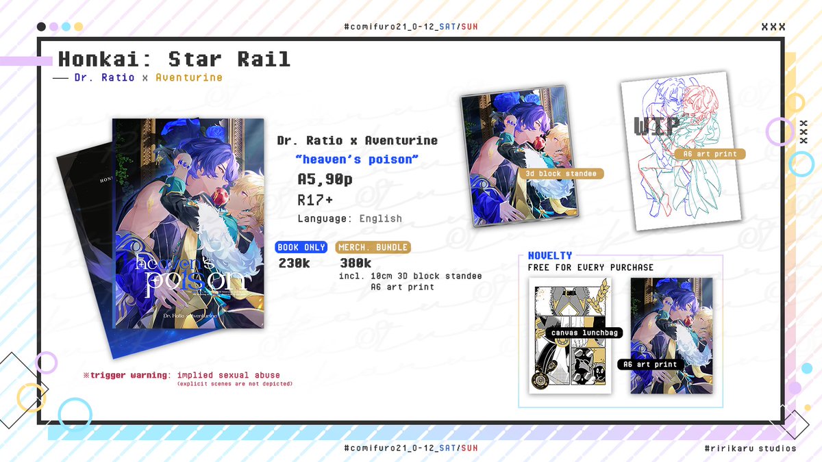 akygmm's tweet photo. 💜 AU/NZ Group Order
💜 GO Name: _Ririku__ #2
💜 GO Batch: Batch #74
💜 Duration: October 22 to November 1
💜 T&Cs: https://t.co/fSEaLUKQgB
💜 Order Form: https://t.co/KxlRkquT5y
#StarRail #DrRatio #Aventurine #Phainon #Anaxa #Mydei #AkyGMM #AkyGO https://t.co/tXeMzUxeOR
