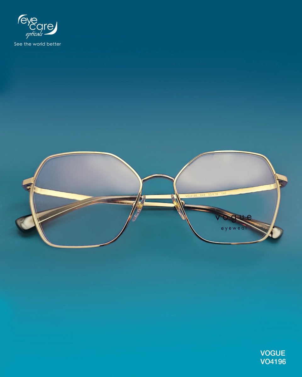 EyecareMaldives's tweet image. These sleek hexagonal frames blend modern style with timeless charm, crafted from quality metal in a warm gold finish. 

Shop your new favorite pair today! 

#EyeCareOptical #GoldFrames #StyleInFocus