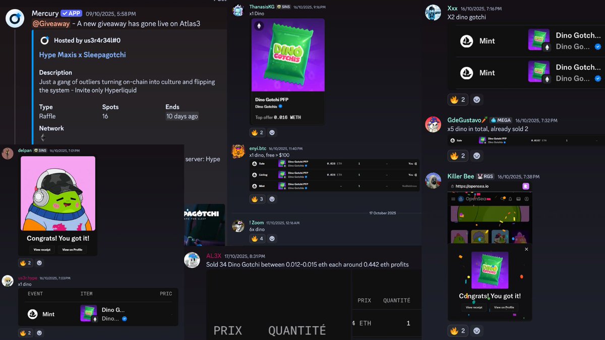 Another great success for Hype Maxis members on Dino Gotchi, the mascot mint from <a href="/sleepagotchi/">Sleepagotchi 💤🦖</a> 

Our members minted a total amount of 52 NFTs, totalling a current floor value of almost 1 ETH 

Keep fading Hype Maxis at your own risk 

And yes, we obviously gave away spots in the