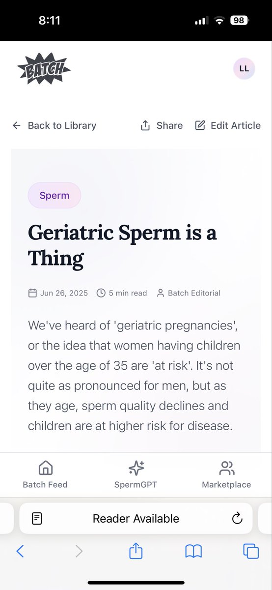 But how old is your sperm <a href="/bryan_johnson/">Bryan Johnson</a> batch.social/Read?id=685dbc…