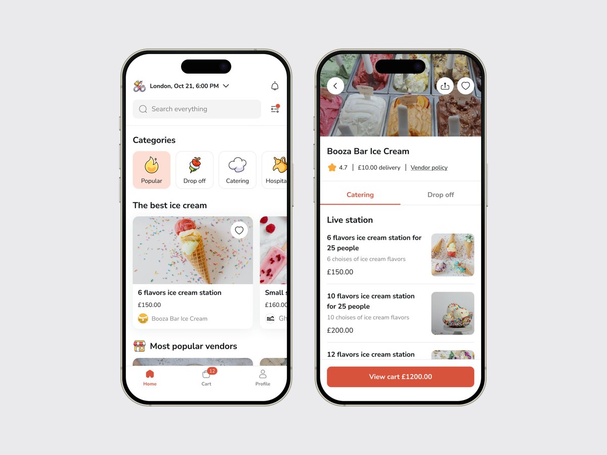 Our design team has crafted a concept that will transform the way events are organized into a single app where all the details will fall into place. 
Catering, groceries, flowers, rentals - it was all done in a single clean stream.

#eventapp #designconcept #uxui #mobileapp