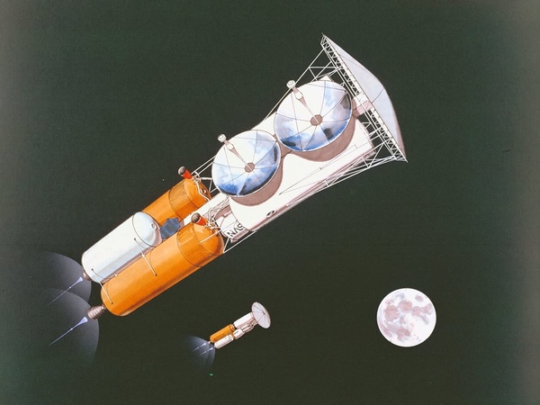 steveashleyplus's tweet image. A 1984 workshop produced a proposal for a human mission to Mars that wld use Mars resources and lead to a permanent presence
The Mars Cycler spacecraft wld be assembled in Earth orbit, and then three Habitat vehicles wld head to Mars...
(SpaceRev) thespacereview.com/article/5085/1