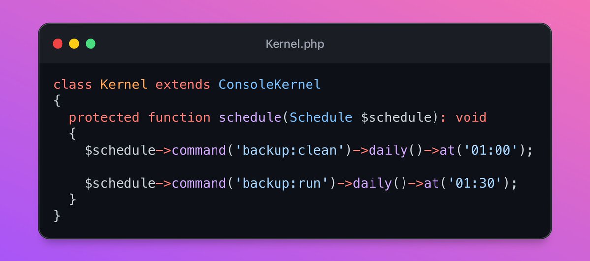mmartin_joo's tweet image. 4/ laravel-backup 

You should regularly back up your databases and filesystem. With laravel-backup, it takes only two lines of code: