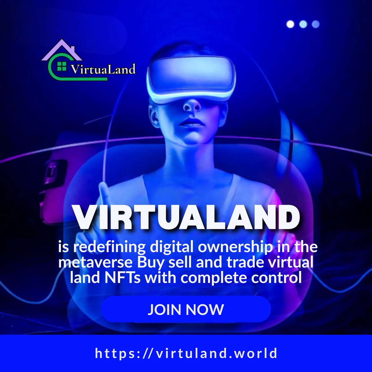 Virtualand01's tweet image. Let blockchain handle your wealth — flawlessly.
#passiveincom #VirtualLand #Web3Earning #MetaverseIncome #DigitalRealEstate #NFTLand #PassiveIncome #DecentralizedWealth #BlockchainOwnership #CryptoRewards #SmartContractEarnings