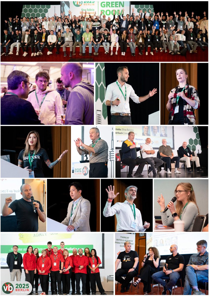 virusbtn's tweet photo. Hard to believe it’s been nearly a month since VB2025 in Berlin! Still buzzing from the energy, insights and amazing community. Here’s a quick throwback to some of our favourite moments.
We’ll be sharing new info about VB2026 very soon. Stay tuned.
#VB2025 #cybersecurity #tb https://t.co/VseOb1aEUK