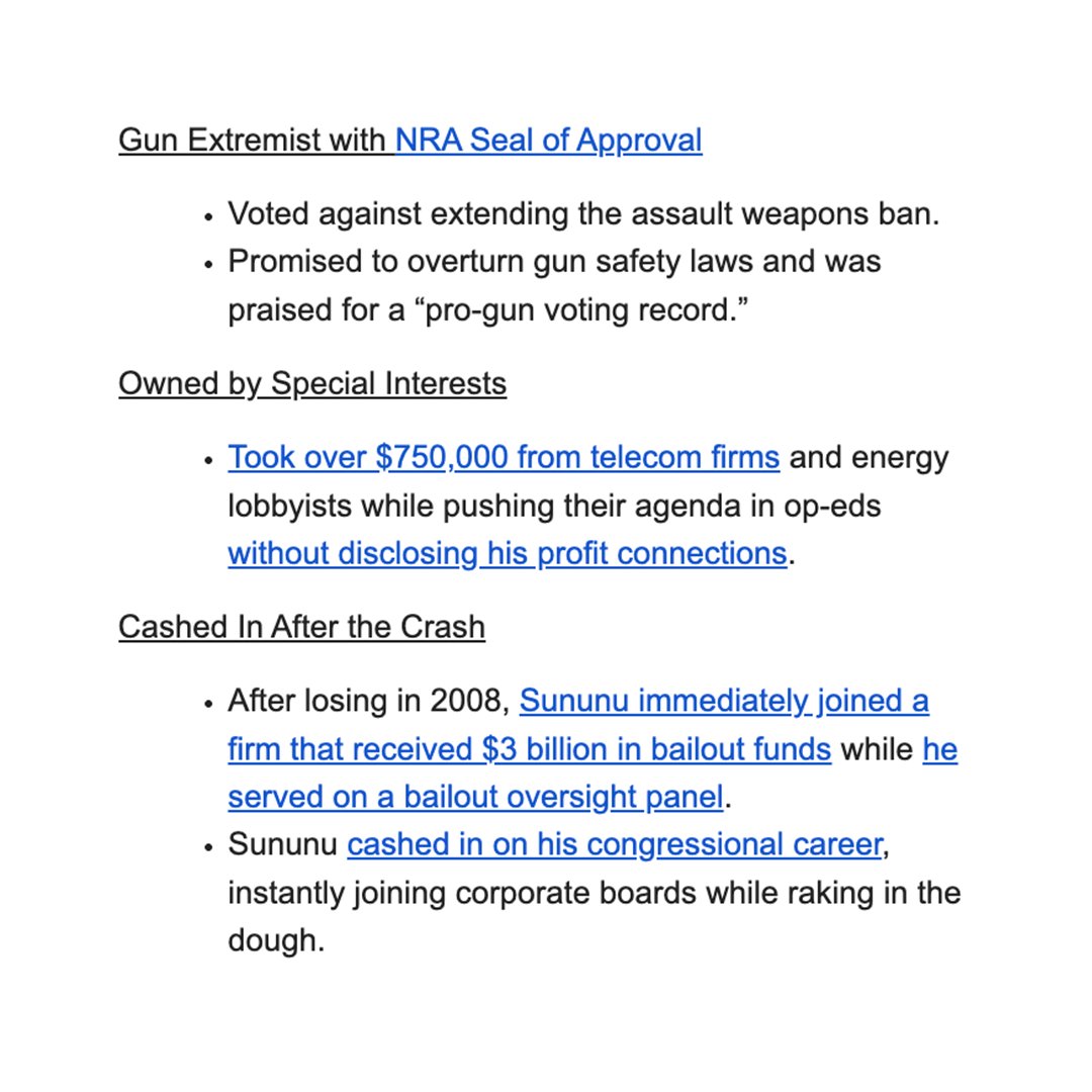 The New Hampshire GOP ran out of ideas on who to run for Senate, so now they’re reaching back into the political graveyard to revive John E. Sununu.

But Sununu’s record highlights who he truly works for … and it’s not Granite Staters. #NHSen