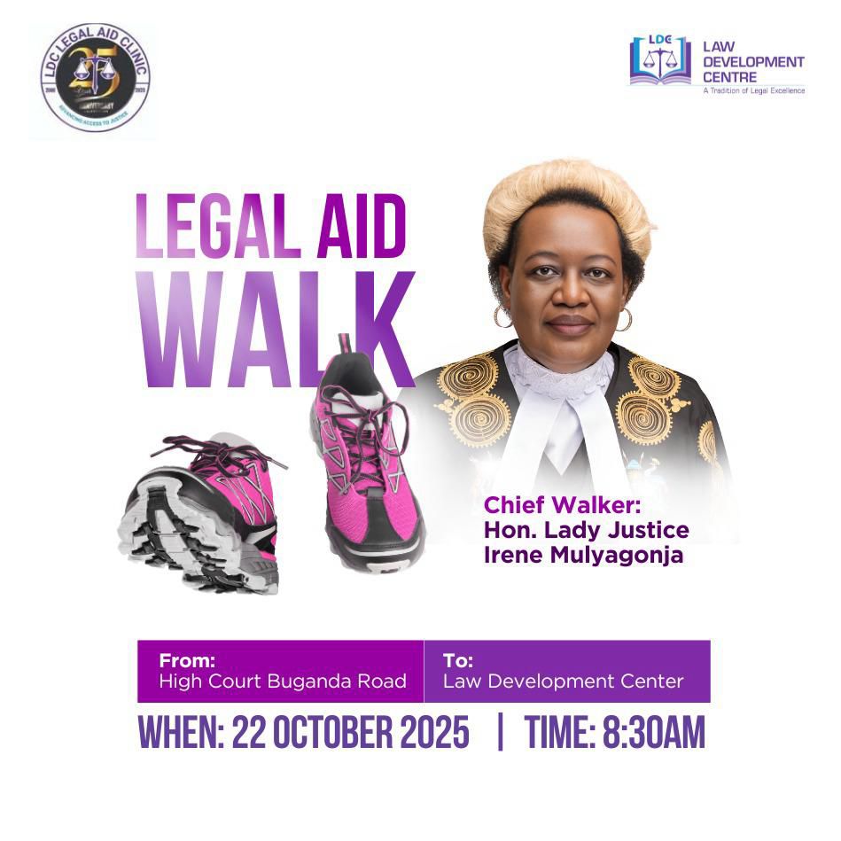 The Legal Aid Walk took place this morning from High Court Buganda Road to Law Development Centre, led by Chief Walker Hon. Lady Justice Irene Mulyagonja. 👟💜 
#LegalAidOpenDay
#LegalAidWalk
<a href="/MKansabe/">MAXILINE KANSABE</a>