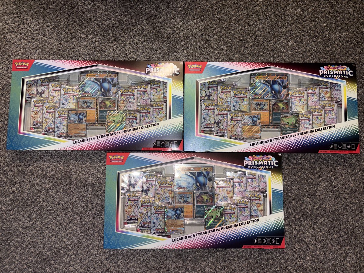 Got 3 Lucario &amp; Tyranitar Ex Prismatic Evolutions Pokémon boxes

Should I open them or keep them sealed? 👀