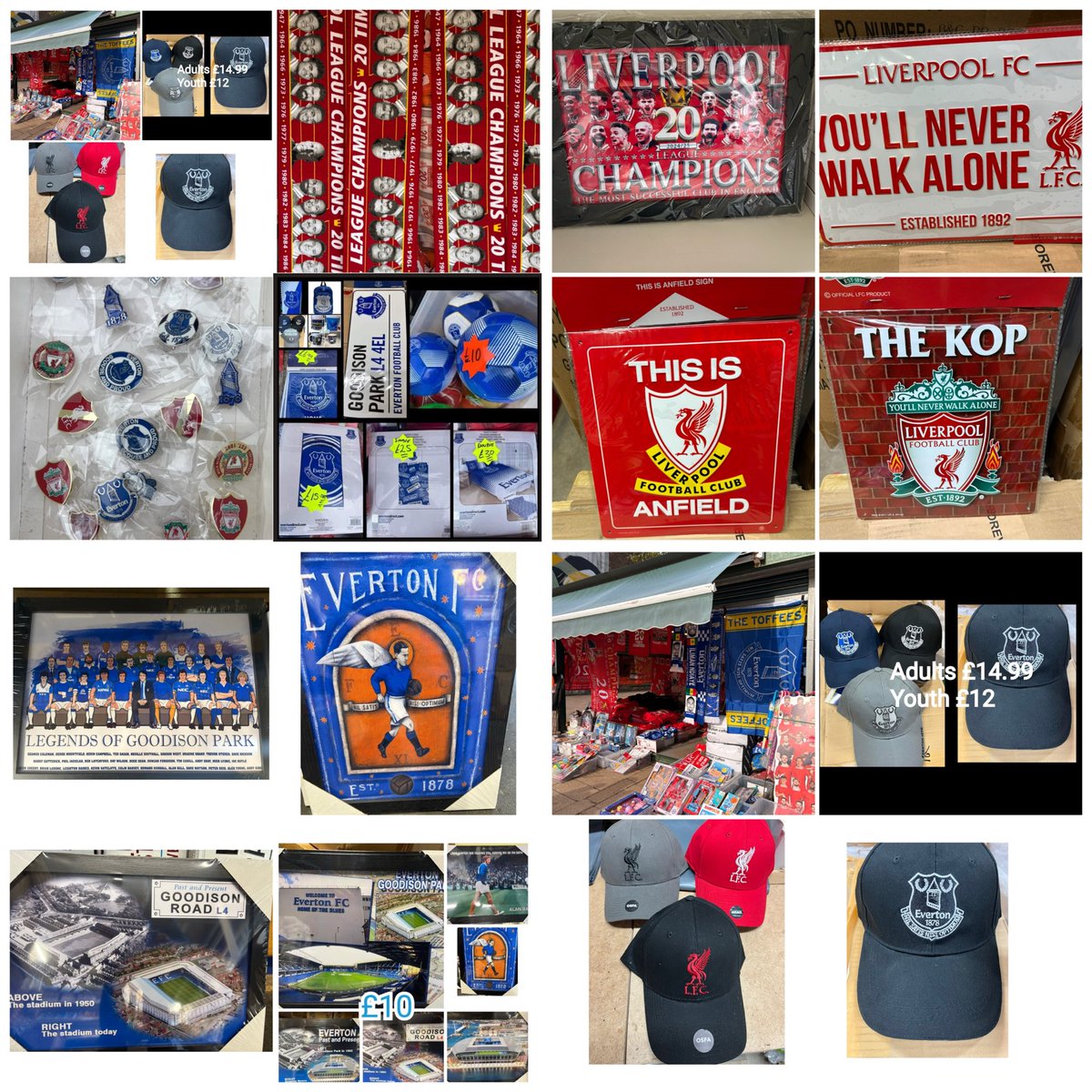 Lots of new <a href="/Everton/">Everton</a> <a href="/LFC/">Liverpool FC</a> stock on stall at great prices 💷💷💷 in <a href="/Huytonvilcentre/">HuytonVillageCentre</a> thanks for all your custom and support 👌 <a href="/willo_ian/">Big Uncle Knobhead</a> <a href="/BLUENOSEBOB1878/">Blue Nose Bob 👀</a> <a href="/AllenWeso6/">Weso</a> <a href="/Fitzkop1/">Fitzkop</a> <a href="/stekellyefc/">Ste Kelly</a> <a href="/LADancer2/">Lisa Ashworth</a> <a href="/spiderwalshy/">Shaun (🕷The Spider🕷) Walsh 💜💜</a> <a href="/LettySpoghetti/">Letty 🌹🌺🌷🪻🌻</a> <a href="/pbucko62/">Peter Buxton</a> <a href="/angiesliverpool/">Angies Liverpool</a>